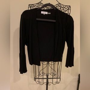 Open Front Ruffled Sweater